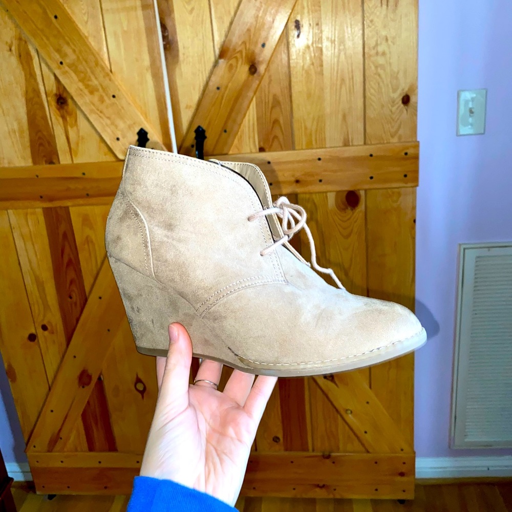 woman’s wedges ankle boots